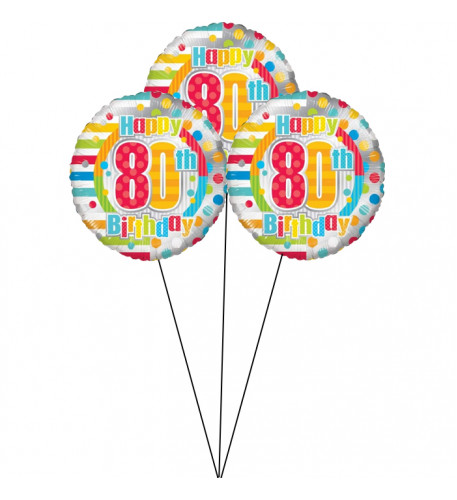 80th Birthday Sweet Balloon(Bunch Of Three)
